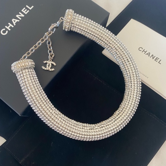 Chanel Crystal CC Necklace/ Chocker Limited - Picture 5 of 11